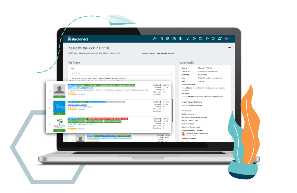 cloud strata management software supplier compliance screen