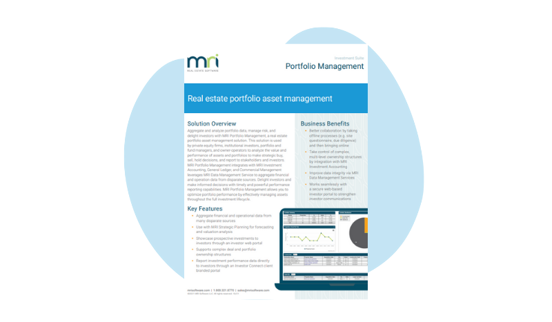 portfolio management data sheet