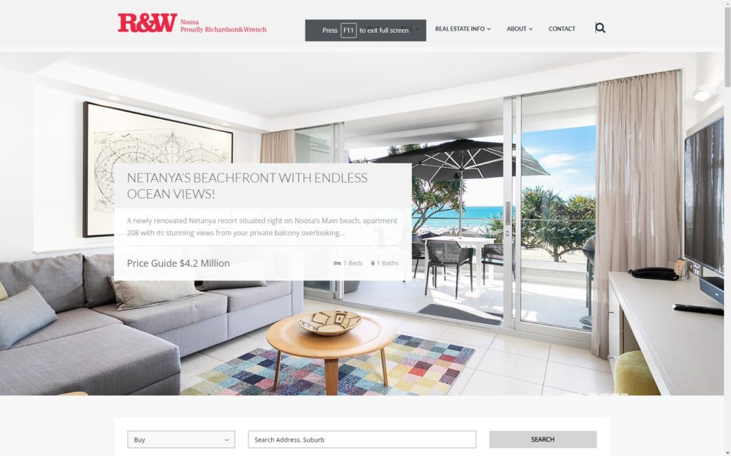 Estate agent website: noosa real estate