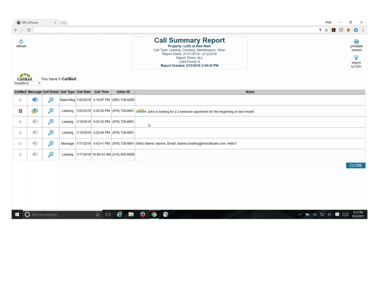 Callmax Automated Communications Overview MRI Software CA