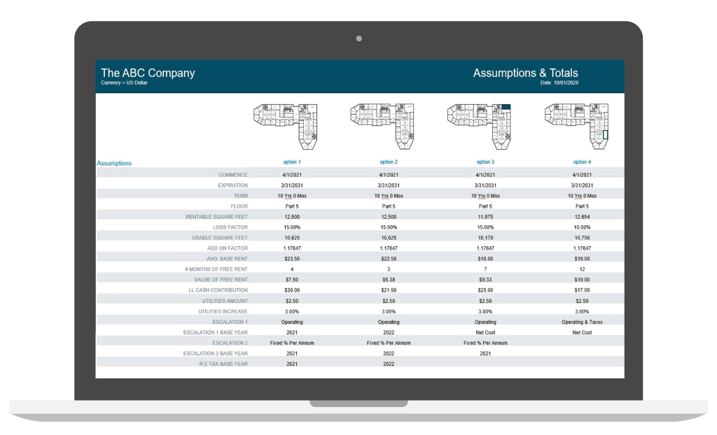 Lease analysis software