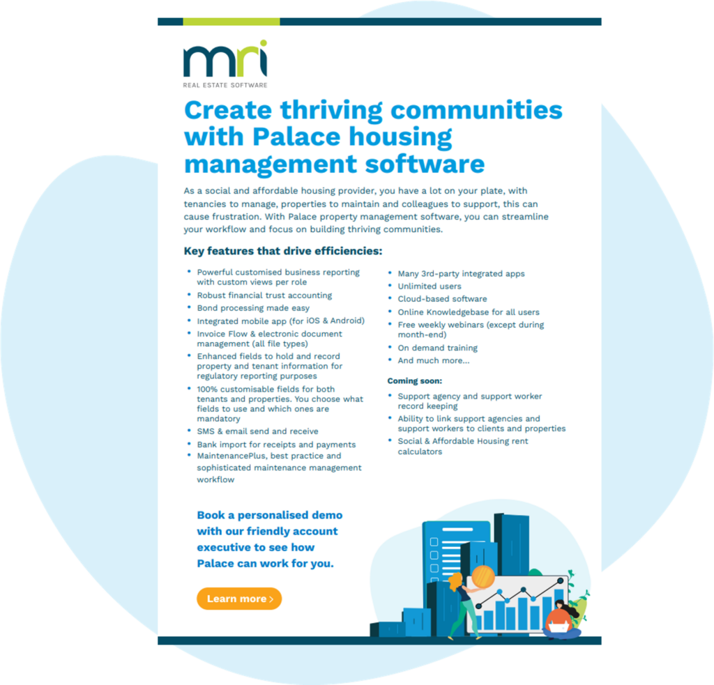 MRI Palace Social Housing - Create thriving communities with Palace housing management software