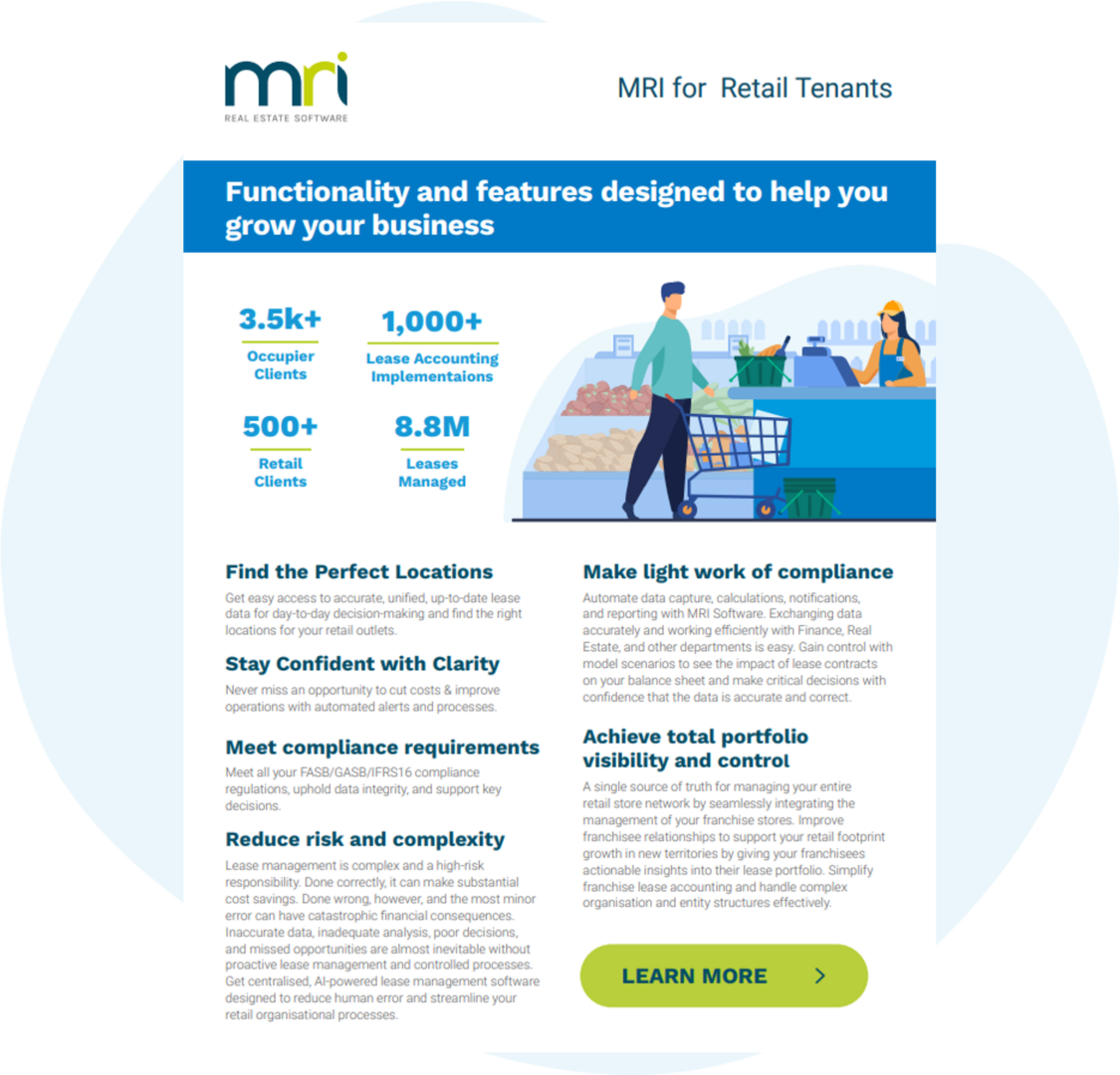 Mri for retail tenants