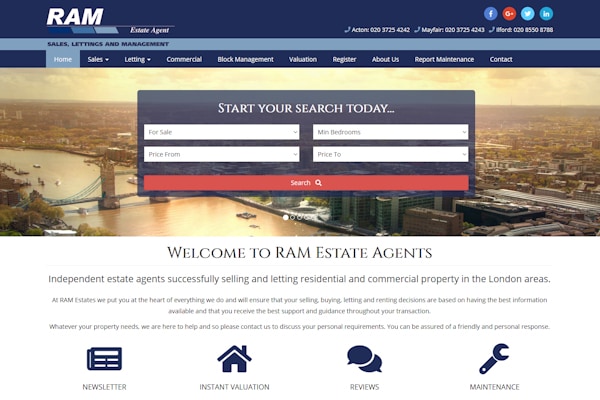 website design for estate agents