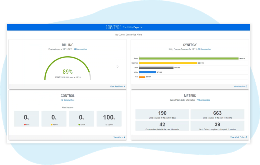 Conservice billing and utility solution