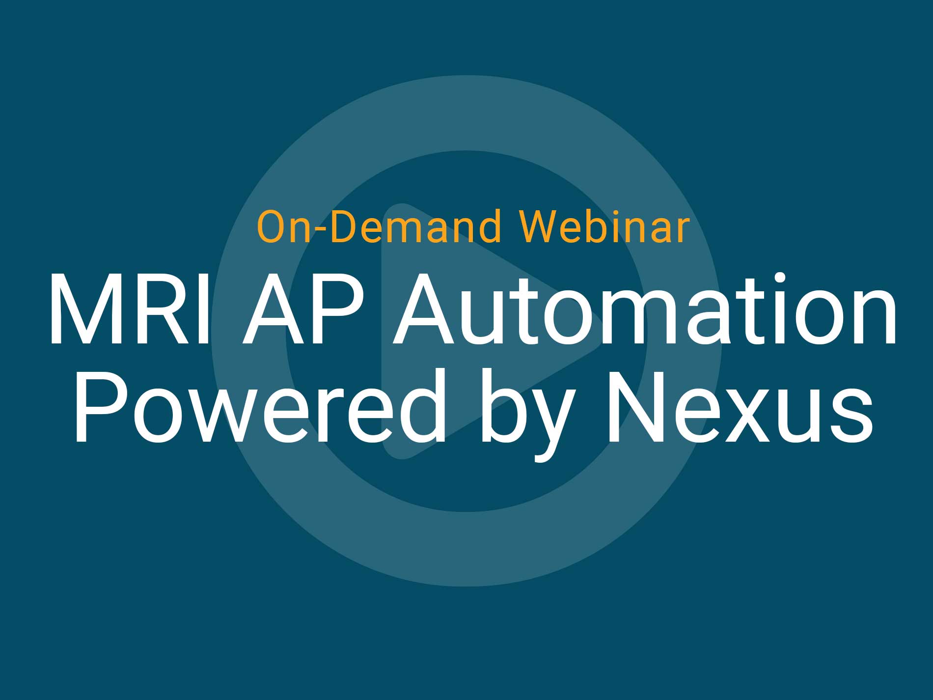 Demo AP Automation MRI Software
